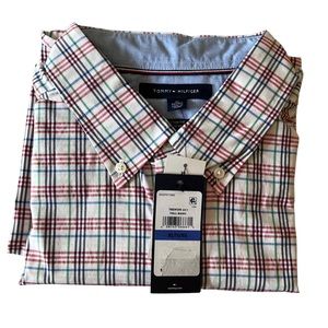 NWT Men's Tommy Hilfiger Button Front Long Sleeve Casual Shirt  Sz XL